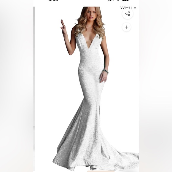 NWT JOVANI 47075 Elegant Sleeveless Pink Evening Gown Size 8 - Picture 4 of 17